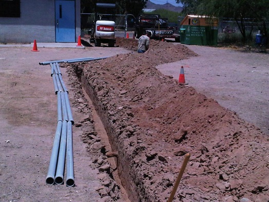 Conduit Installation Project, Gila Crossing Middle School