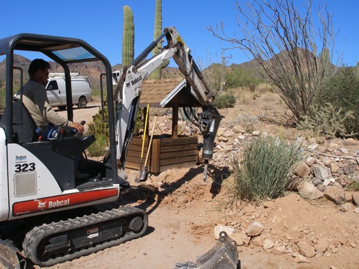 Hard Dig for Temporary Power Pole